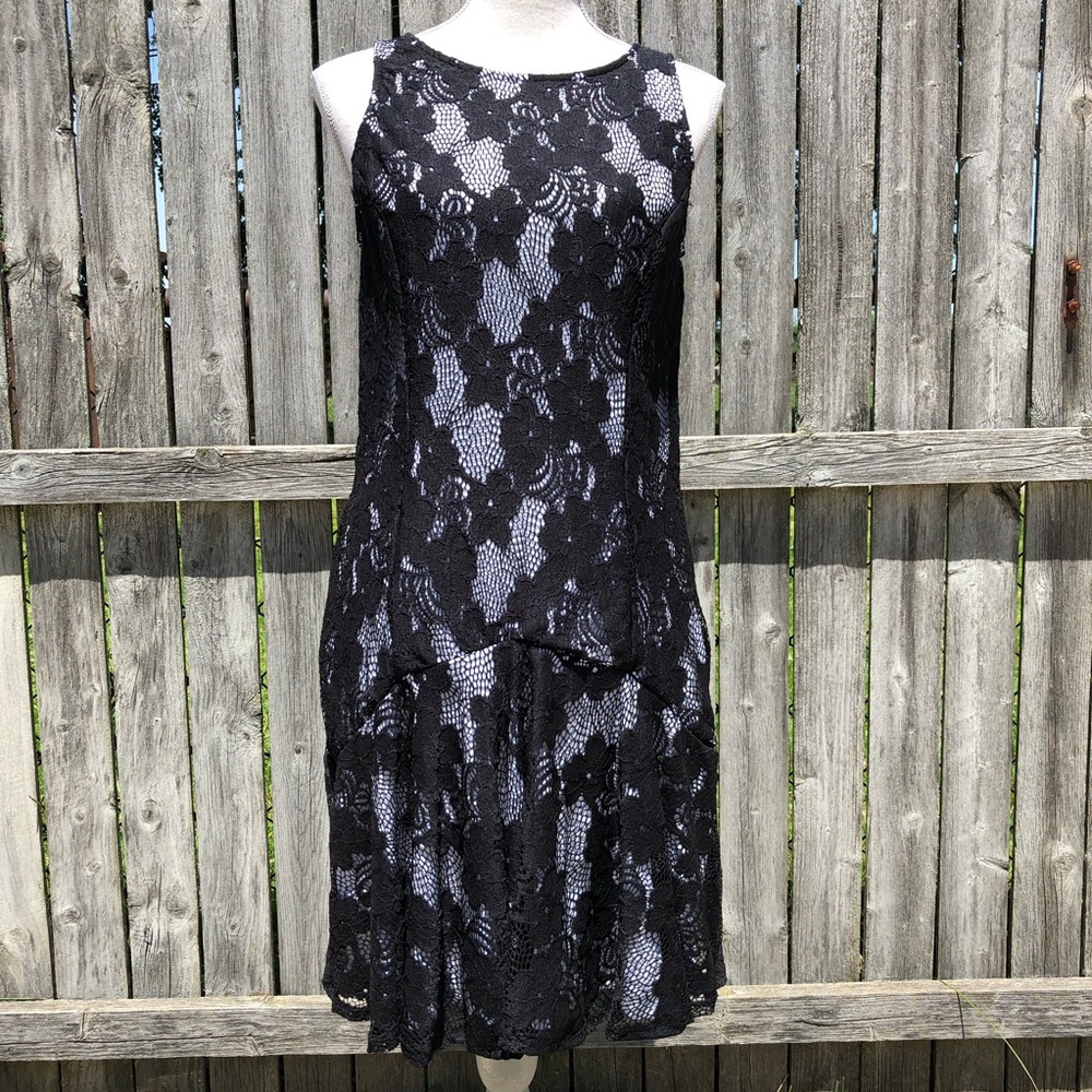 Tash + Sophie Floral Crochet Lace Dress